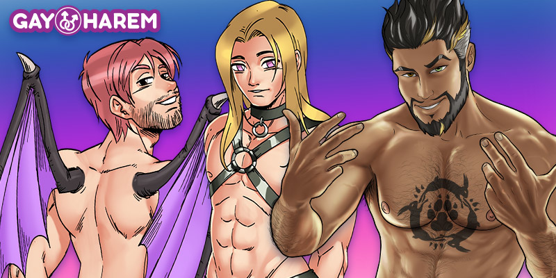 Imagen que muestra personajes de Gay Harem