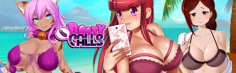 Banner de Booty Calls que muestra varias waifus