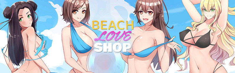 ¡Imagen que muestra varios personajes en Beach Love Shop!