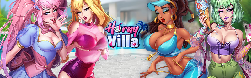 Image montrant divers waifus de Horny Villa