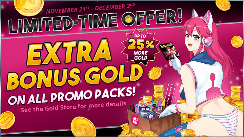 Image showing Nutaku-Tan with the promo on Gold