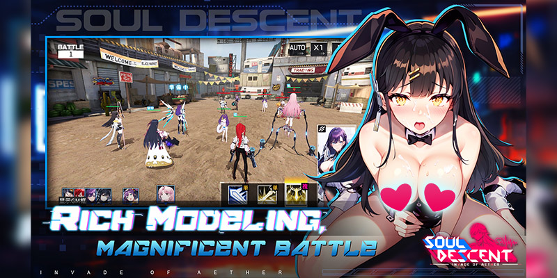 图片展示了 Soul Descent 的精美 3D 游戏玩法