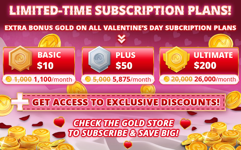 Image showing the discounted subscription plans during Valentine's day