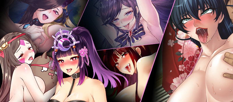 Multi-game ahegao banner