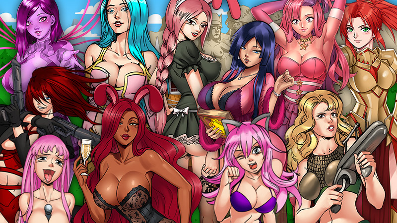 Hentai Harem banner de personajes