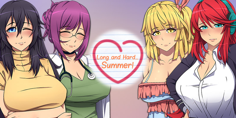 图像展示了《Long and Hard...Summer!》 中的一些 waifus。