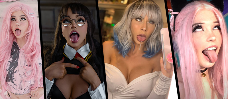 Egirls-Zusammenstellung macht Ahegao