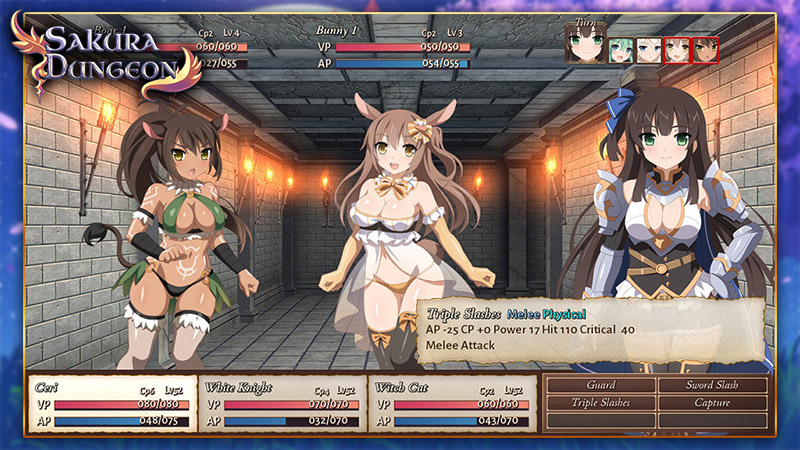 Gameplay from Sakura Dungeon