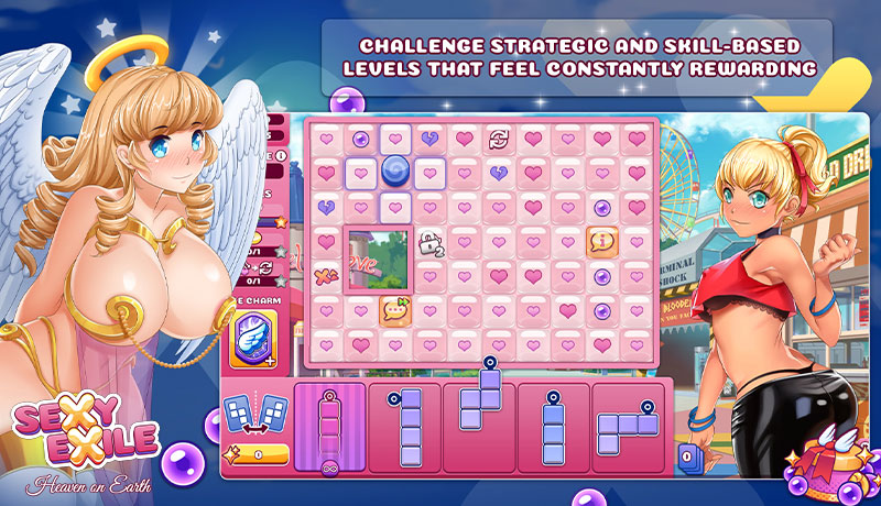 Gameplay de puzzle d'exil sexy