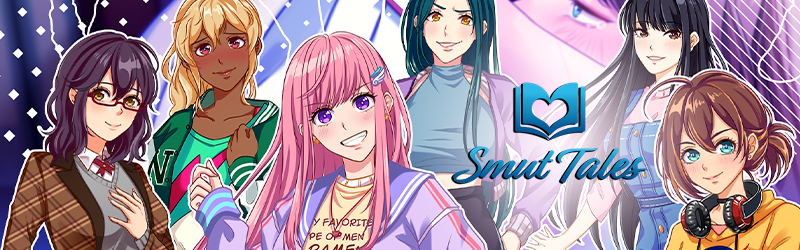 Banner de Smut Tales con personajes