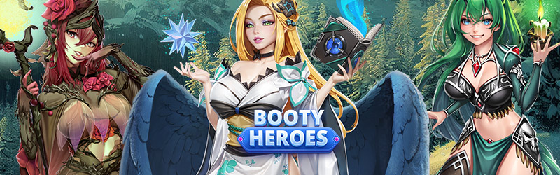 Das Bild zeigt einige der schönen Mädchen, die Sie im Hentai-Spiel Booty Heroes treffen werden