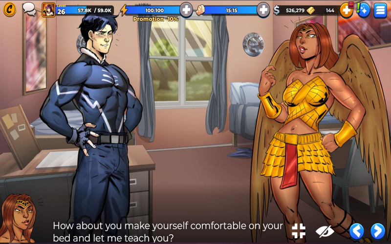 Comix Harem Visual Novel Example