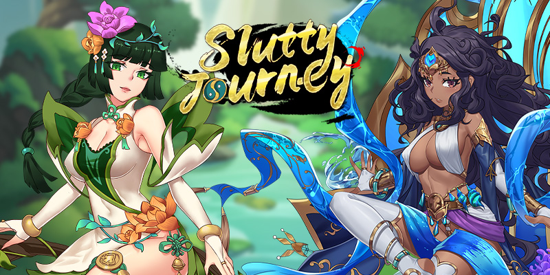 キャラクター付きのSlutty Journeyバナー