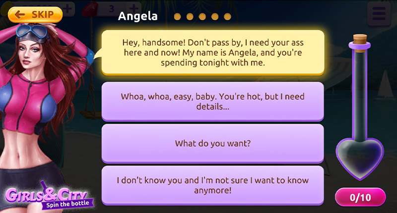 Image showing the main conversation aspect of the game