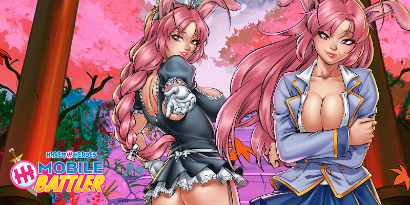 Bunny, das Maskottchen und geilste Mädchen in Harem Heroes Mobile Battler