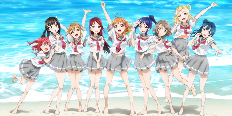 Zdjęcie przedstawiające różne dziewczyny z Love Live Sunshine!