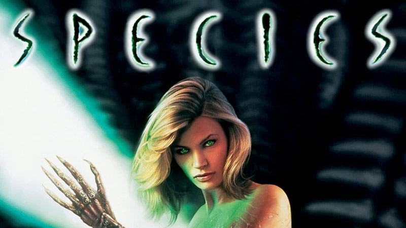 El póster de la clásica película de chicas monstruosas Species