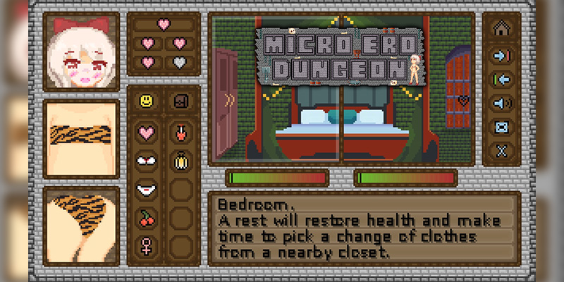 Banner of Micro Ero Dungeon showing the stunning pixel art